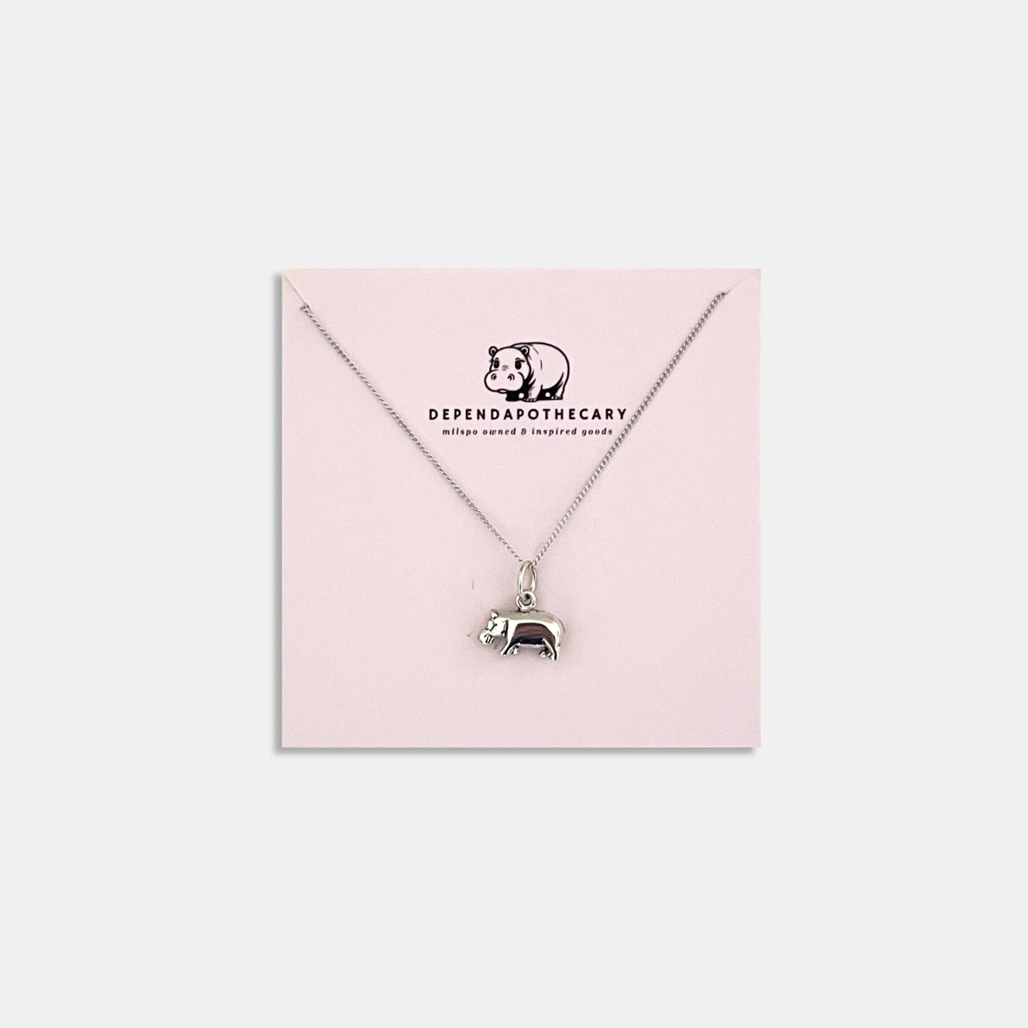 DAINTY HIPPO NECKLACE