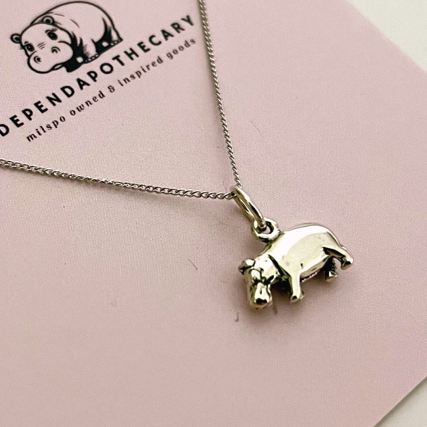 DAINTY HIPPO NECKLACE